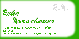 reka morschauer business card